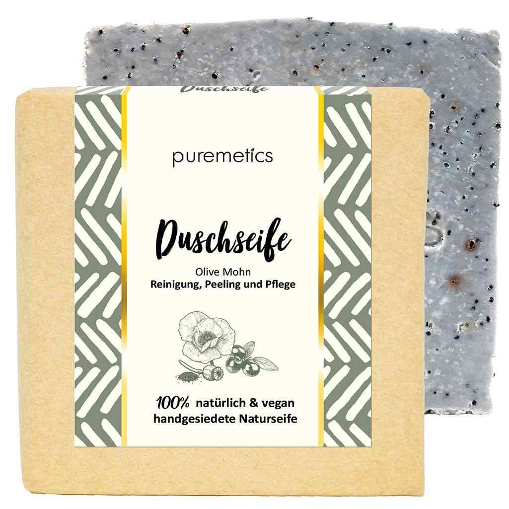 puremetics – Dusch-Peelingseife ‚Olive Mohn‘