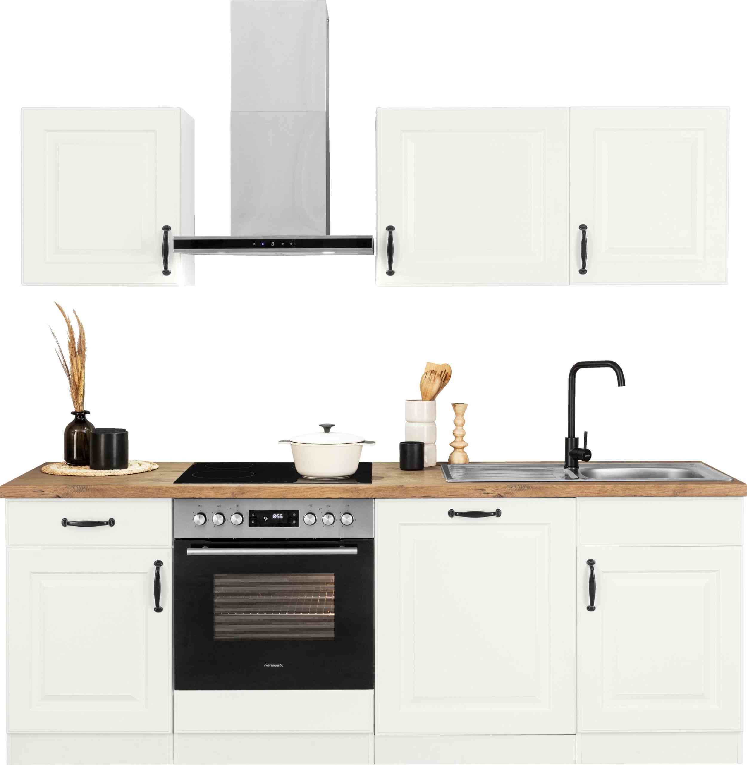 wiho Küchen Küchenzeile "Erla", mit Hanseatic-E-Geräten, Breite 220 cm