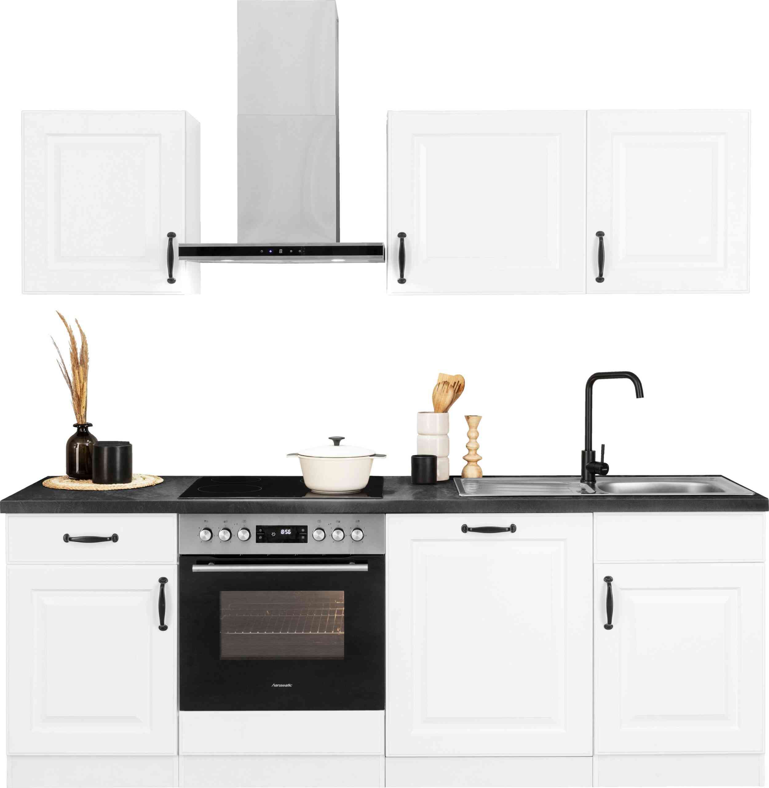 wiho Küchen Küchenzeile “Erla”, mit Hanseatic-E-Geräten, Breite 220 cm