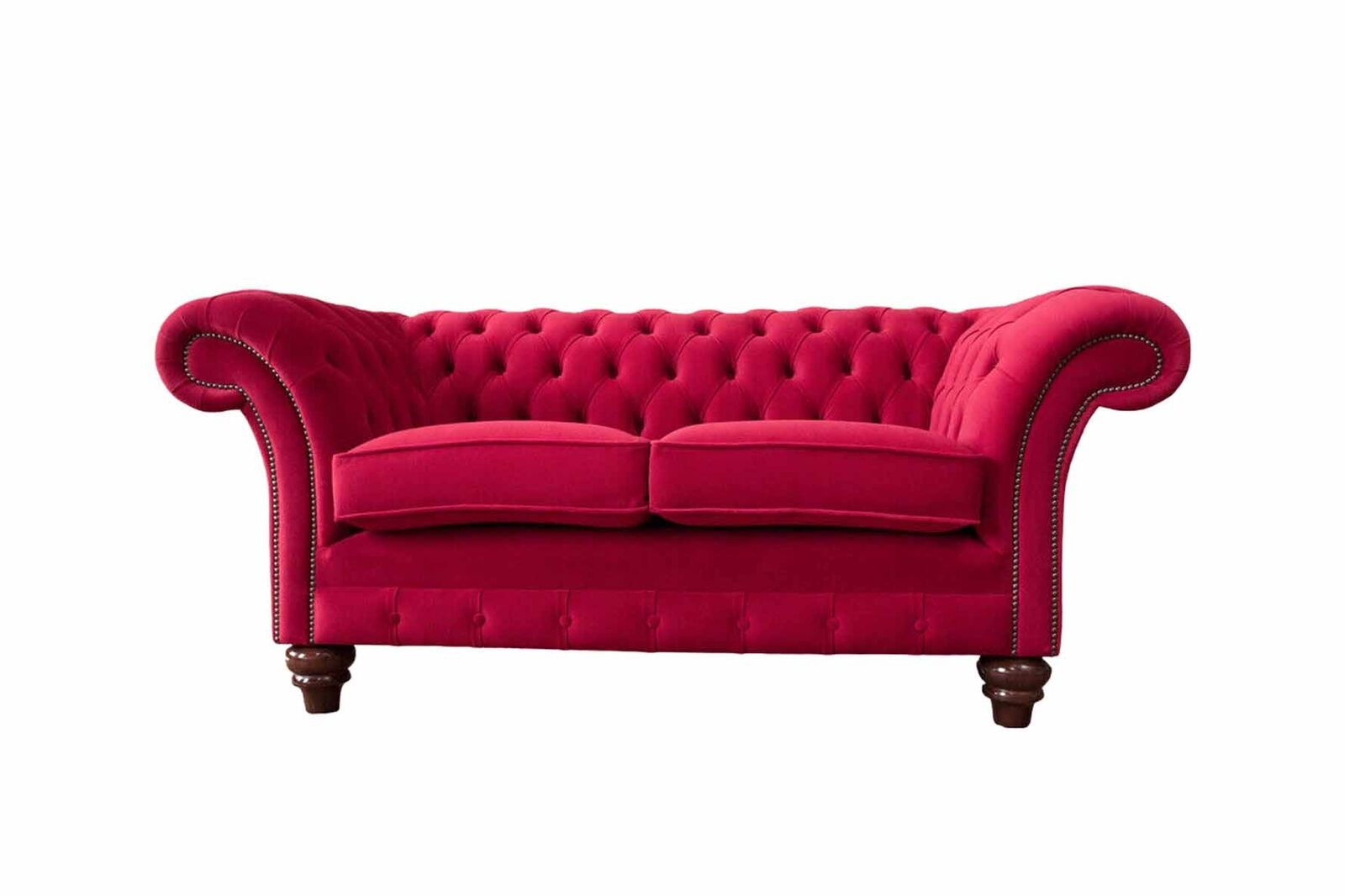Design Modern Textil Sofa 2 Sitzer Couch Polster Luxus Sofas Chesterfield