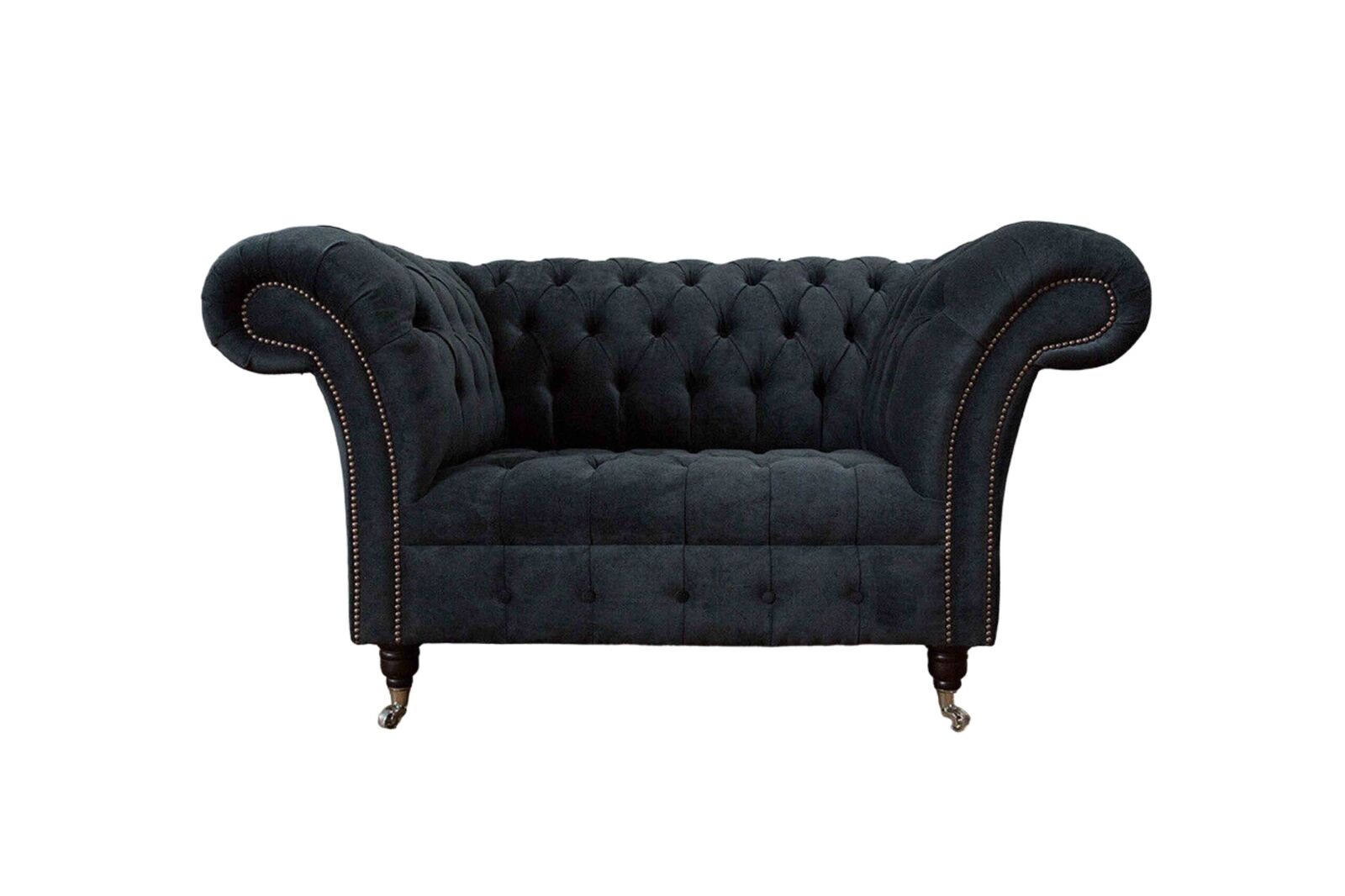 Chesterfield Design Sofa Sessel Polster Luxus Textil Couchen 1 Sitzer