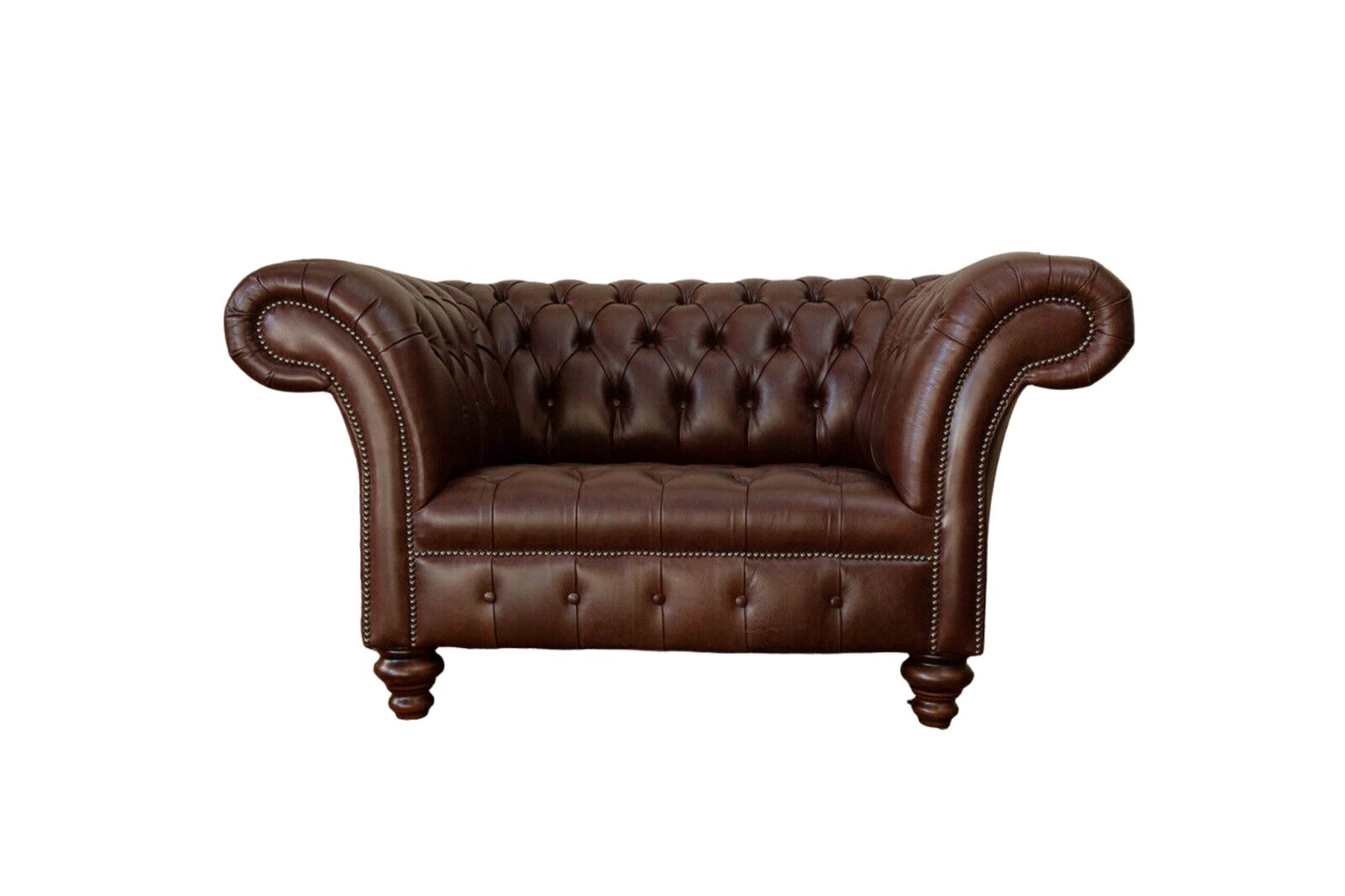 Chesterfield Sofa Wohnzimmer Sofas Couch Polster Leder Modern 1,5 Sitzer