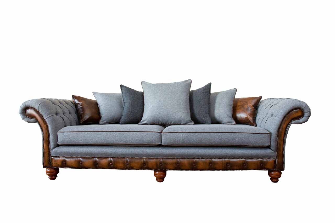 Sofa Couch Stoff Polster Sofas Couchen Wohnzimmer Design 4 Sitzer Neu