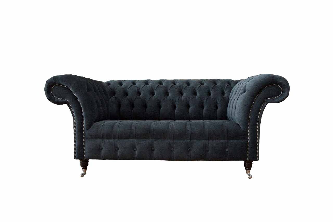 Sofa 2 Sitzer Couch Design Chesterfield Sitz Luxus Textil Polster Neu