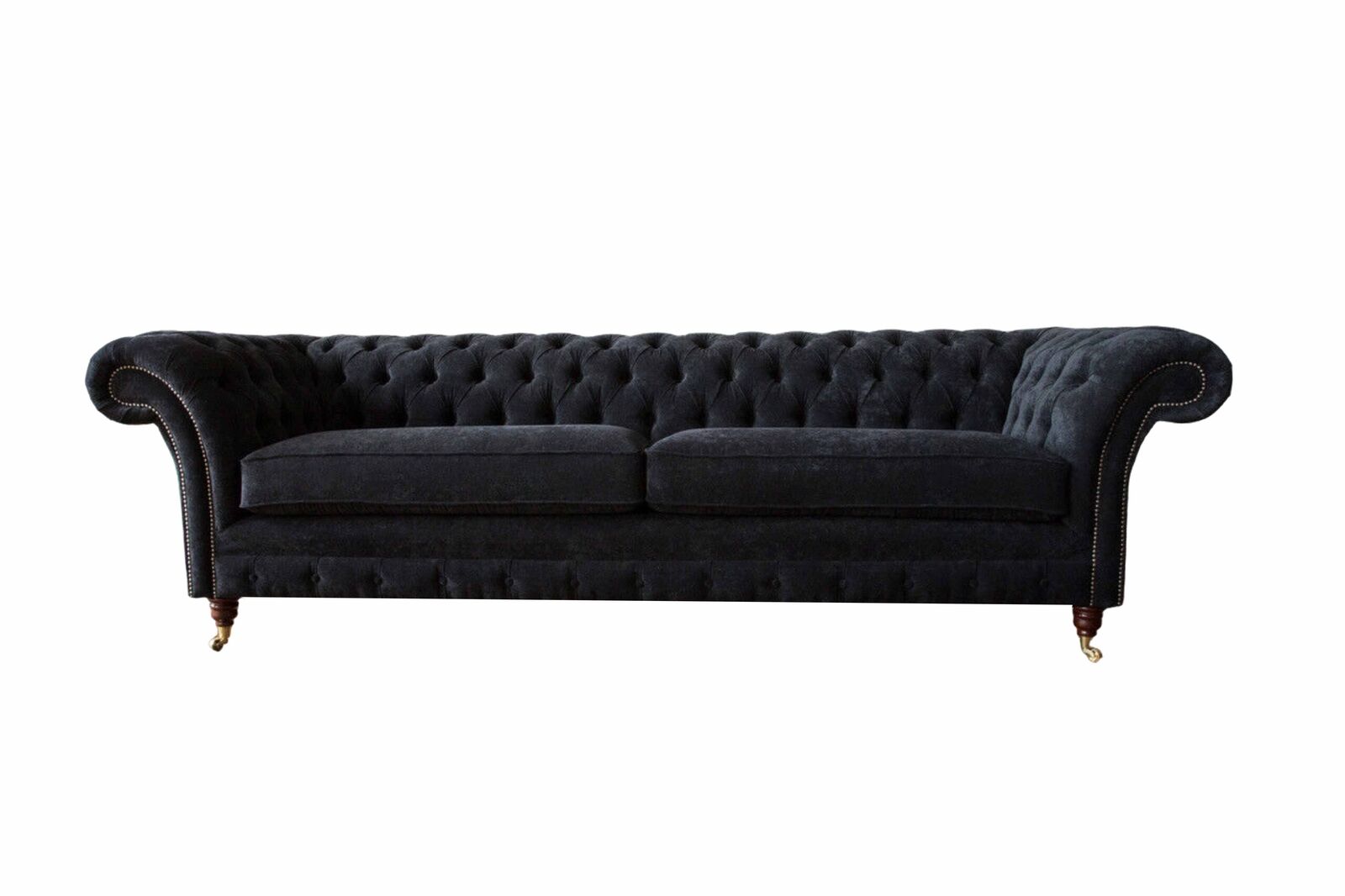 Design Sofa 4 Sitzer Polster Luxus Klassische Textil Chesterfield Sofas
