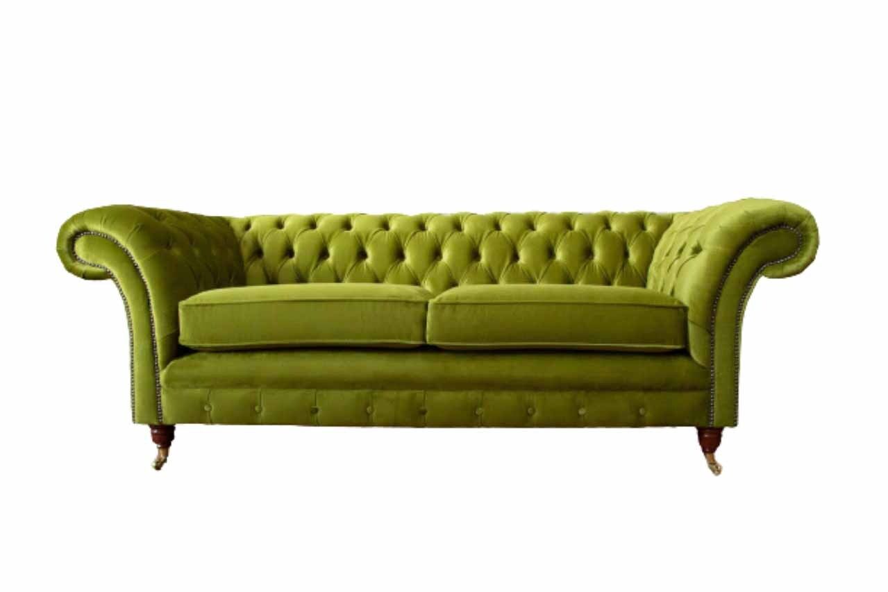 Sofa 3 Sitzer Stoff Design Couch Polster Sofas Textil Modern Chesterfield