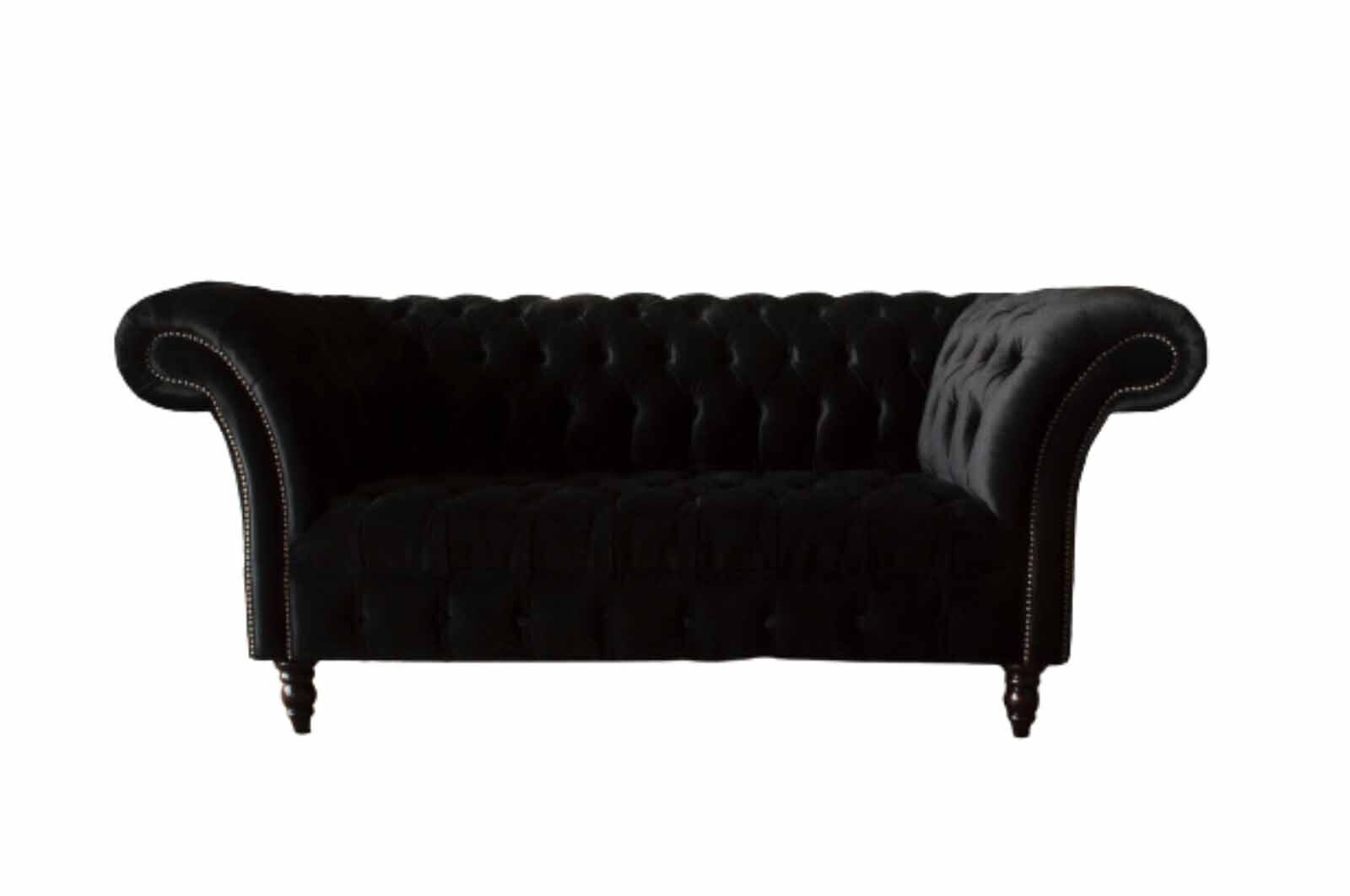 Chesterfield 2 Sitzer Designer Sofa Couch Polster Luxus Couchen Textil
