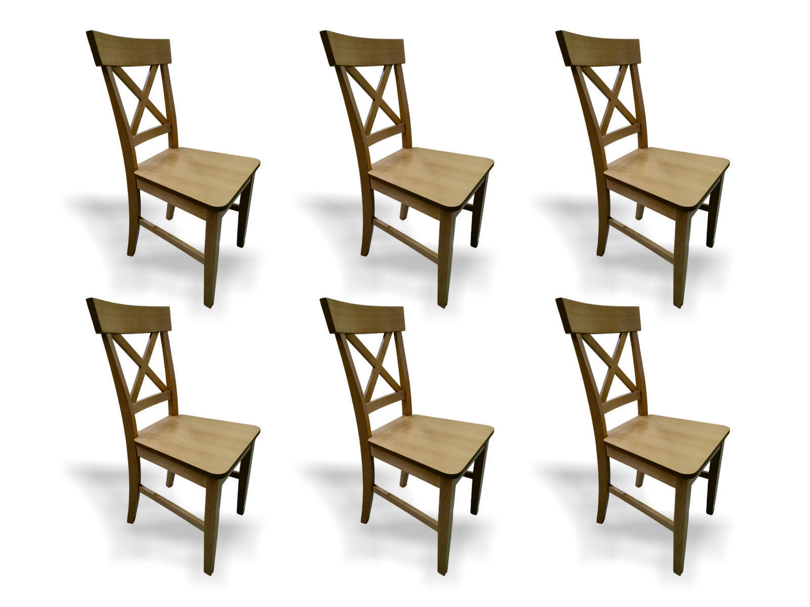 Esszimmer Stühle Lehn Holz 6x Stuhl Set Sitz Polster Garnitur Sofort