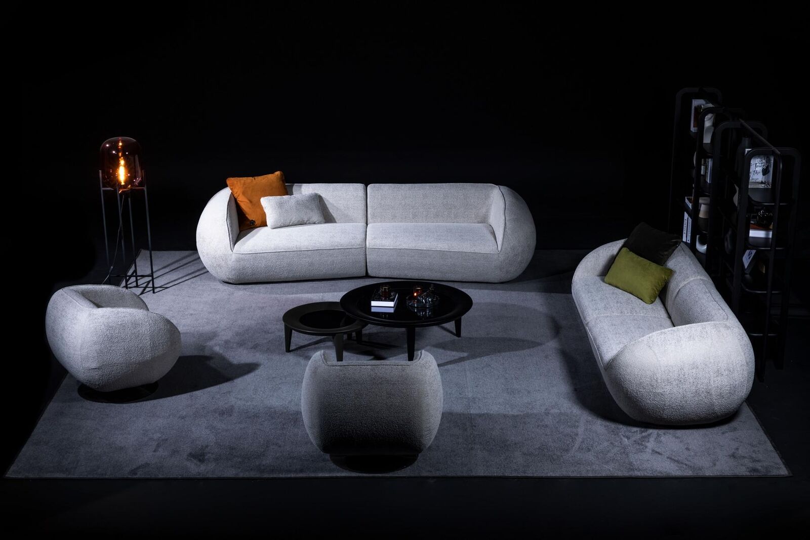 Sofagarnitur Lounge Sitzgruppe Dreisitzer Sessel Polsterecke Moderne