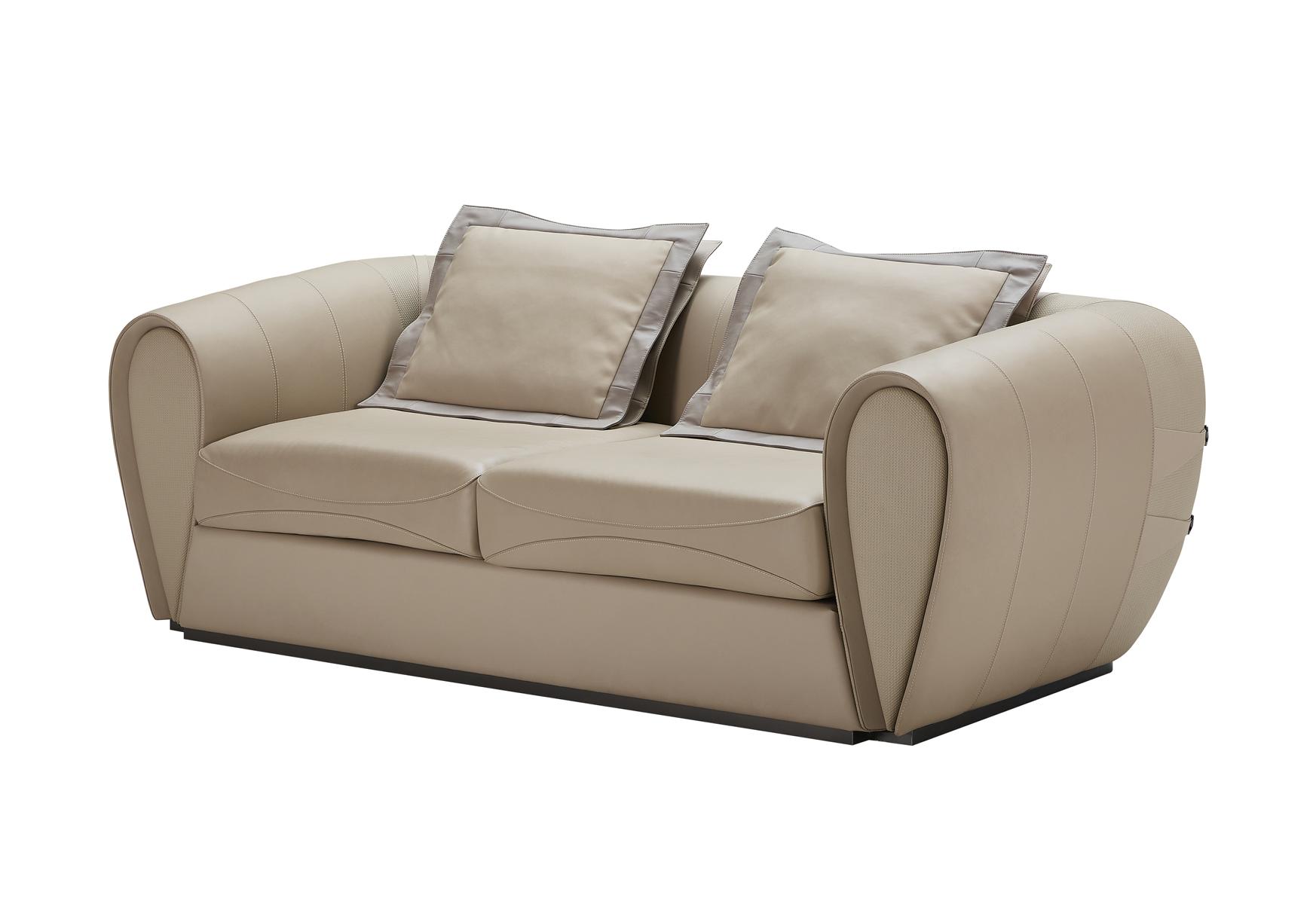 Luxus Echtleder Polster Moderne Garnitur Sofa Wohnzimmer Möbel