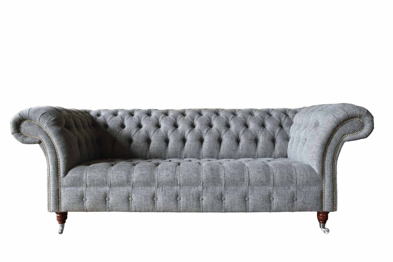 Grau Designer Couch Sofa Dreisitzer Luxus Couchen Möbel Sofas Textil