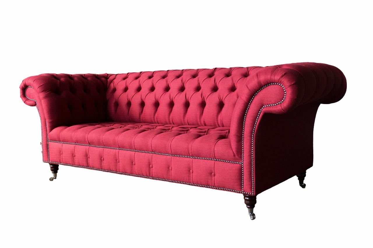 Chesterfield 3 Sitzer Dreisitzer Design Couchen Polster Sofa Sofas Textil