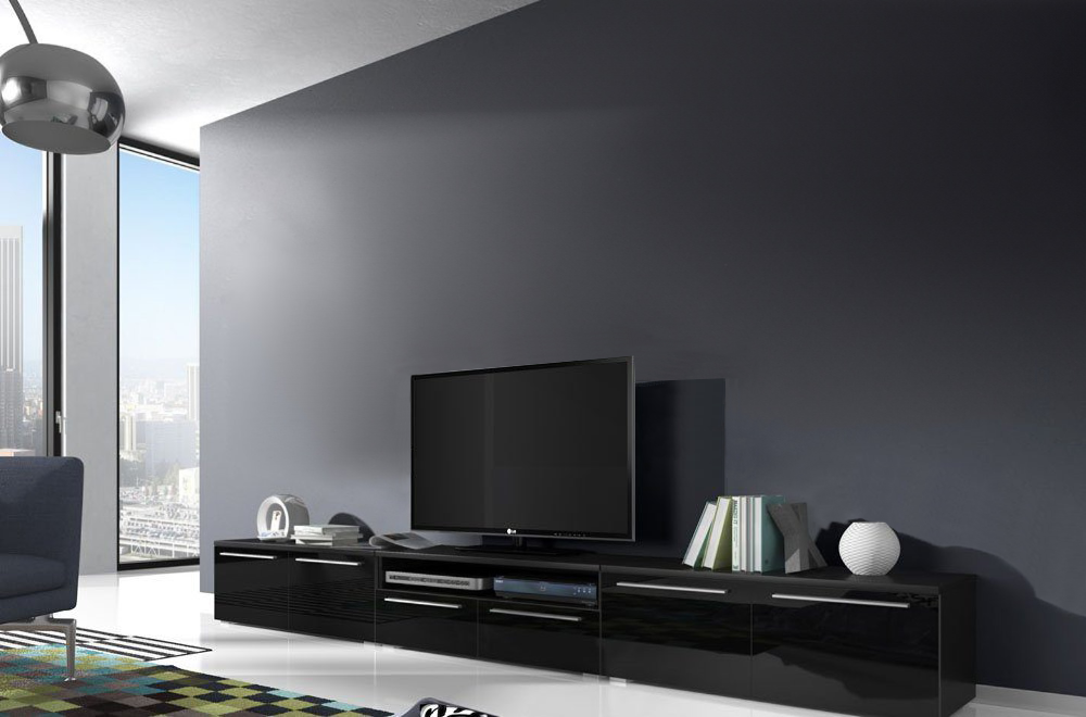 Hochglanz Wohnzimmer Sideboard Modern Lowboard TV-Ständer Möbel Neu