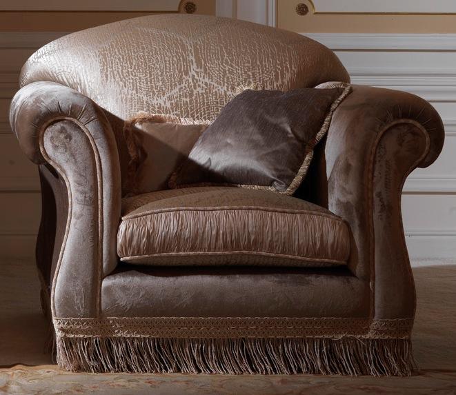 Luxus Sessel Polster Thron Landhaus Stil Echtholz Italienische Möbel Einsitzer