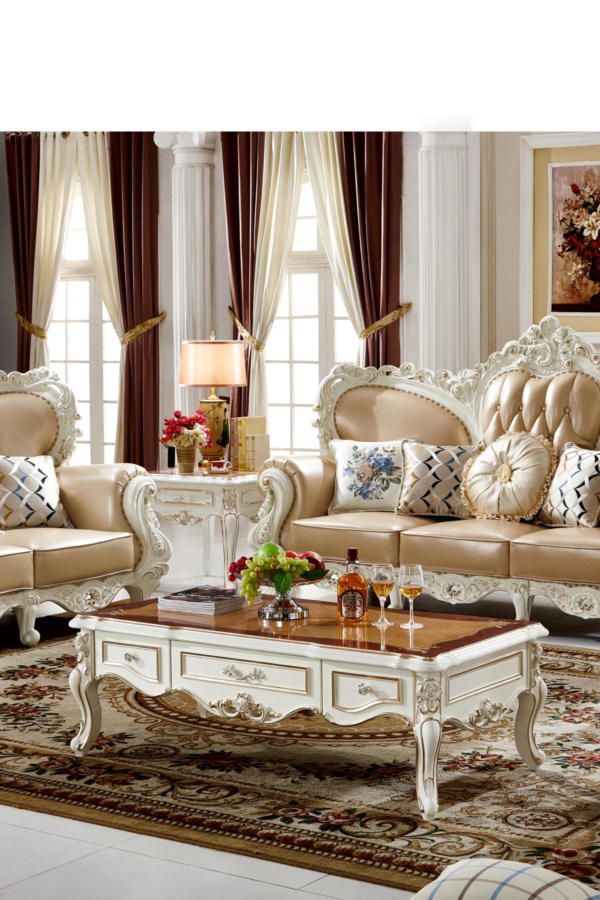 Couchtisch Weiß Luxus Elegantes Wohnzimmer Design Tische Klassische Möbel
