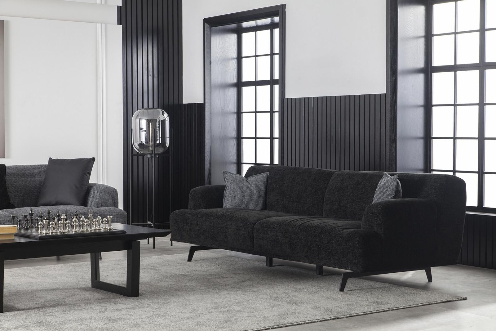 Dreisitzer Couch Polster 235 cm Stoffsofa Textil Couchen Sitzpolster Möbel