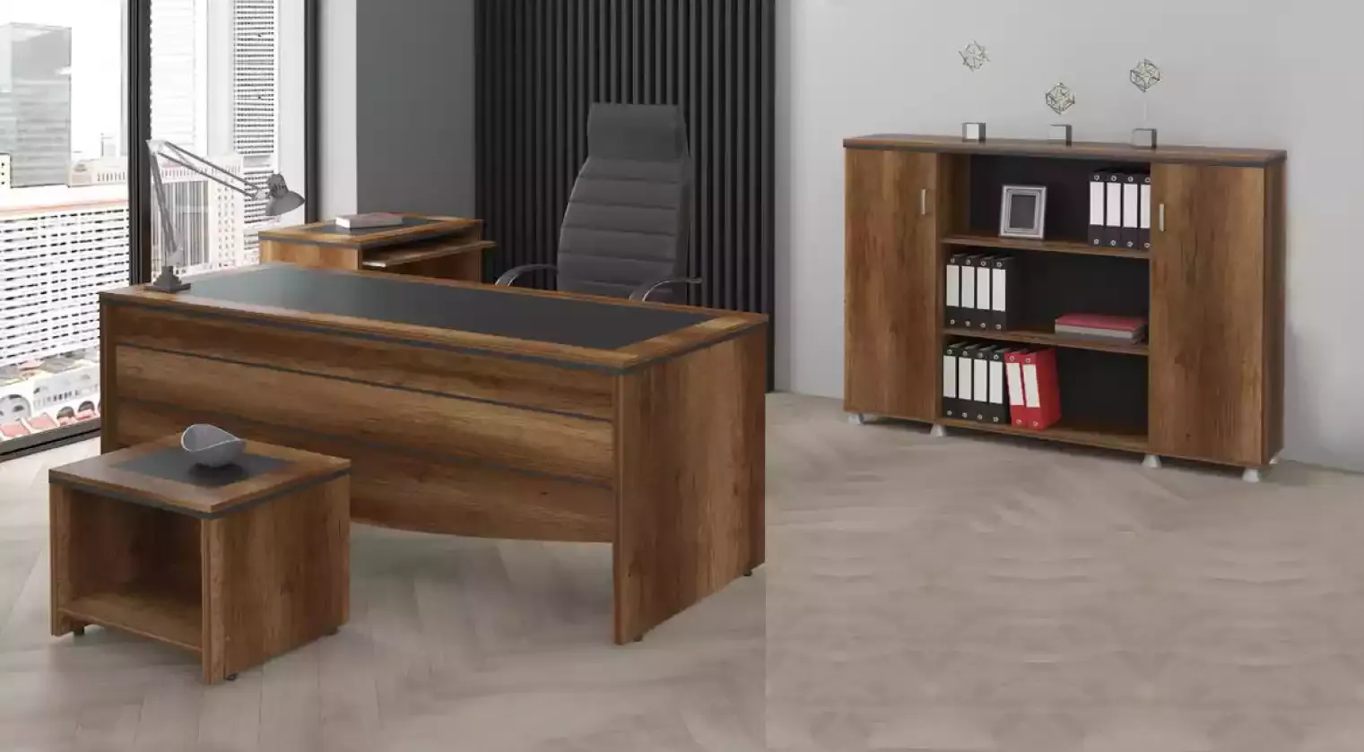 Luxus Büromöbel Schreibtisch Arbeitstisch Arbeitszimmer Set 4 tlg