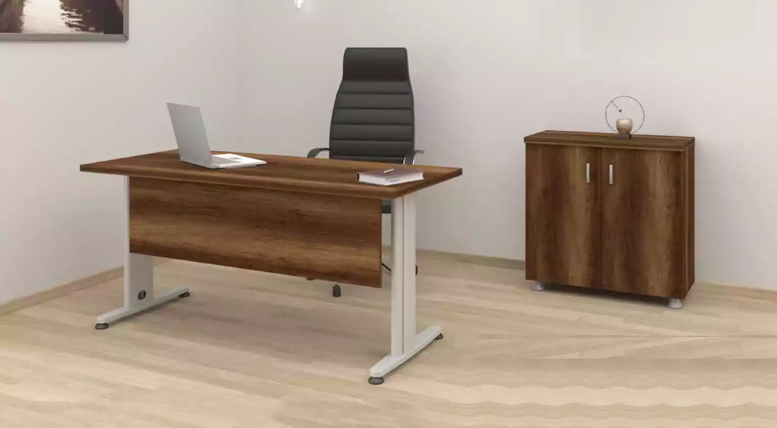 Komplettes Büromöbel Set Arbeitszimmer Schrank Schreibtisch 2tlg