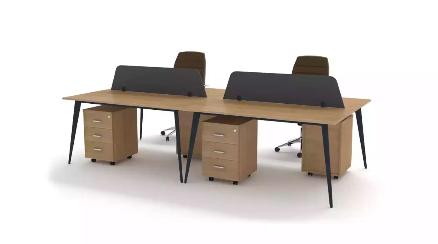 Großer Brauner Schreibtisch Arbeitsplatzmöbel Arbeitsplatzausstattung