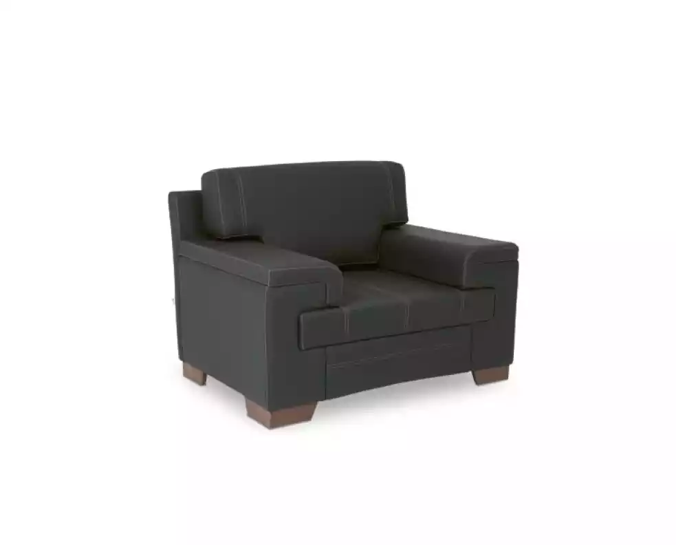 Sessel Textil Stoff Büromöbel Schwarz Polstersessel Arbeitzimmer