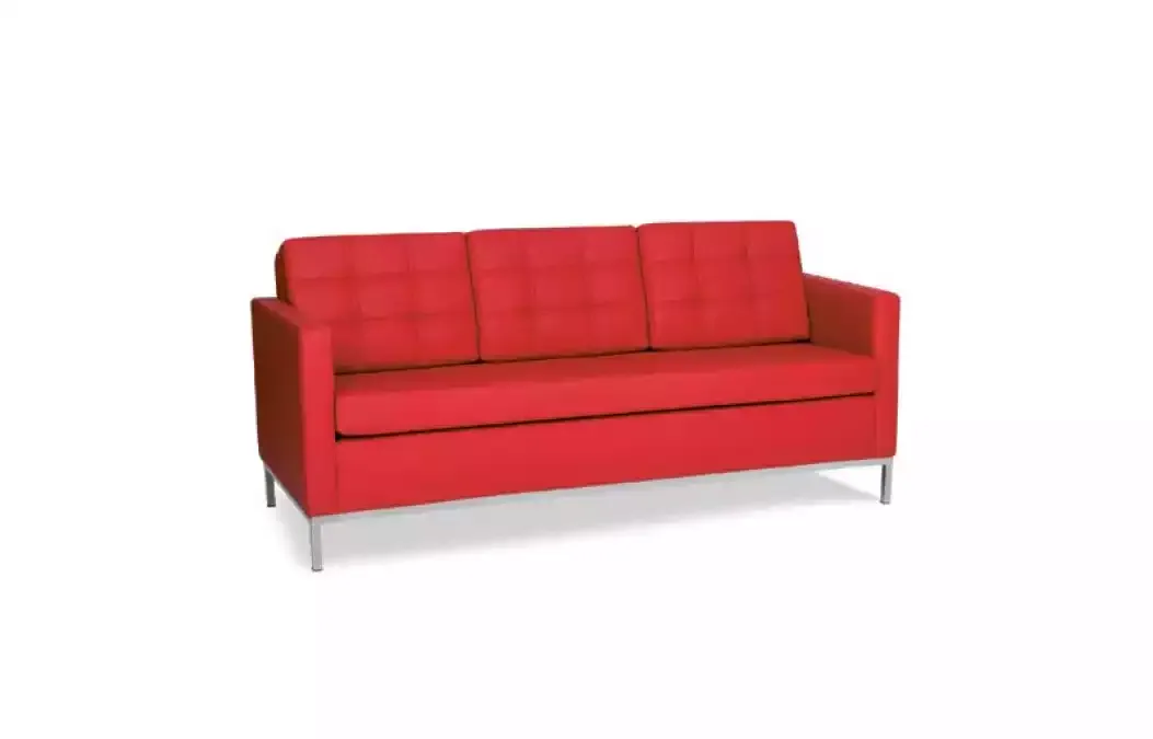 Roter Dreisitzer Moderne Luxus Couch Polstersitzer Textil Sofas Stil