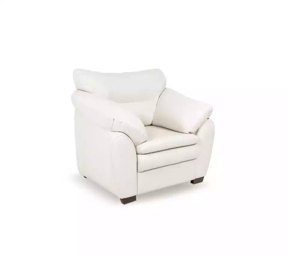 Weißer Sessel Arbeitszimmermöbel Office Polstersessel Textil Sitzer
