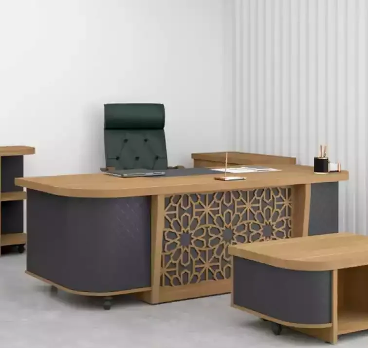 Großer Chefschreibtisch Büromöbel Arbeitszimmer Tisch Moderne Möbel