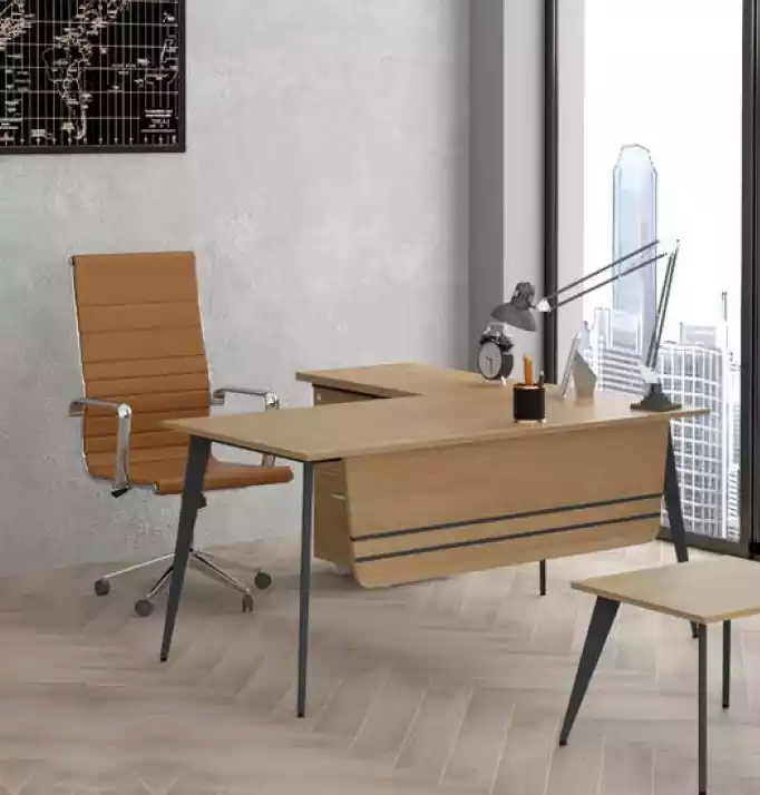 Büro Holzmöbel Eckschreibtisch Designer Arbeitstisch Office Tisch