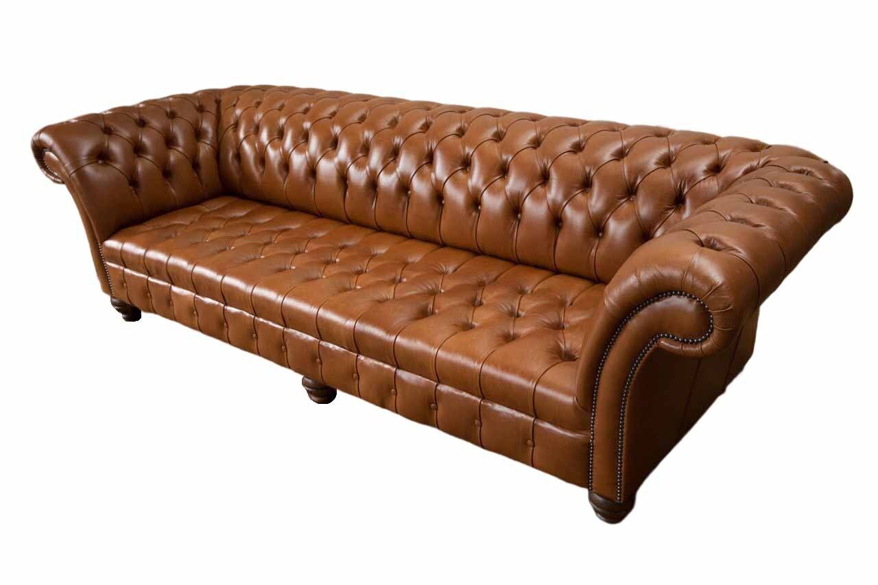 Sofa Wohnzimmer Chesterfield Couch Polster Sofas 4 Sitzer Leder xxl big