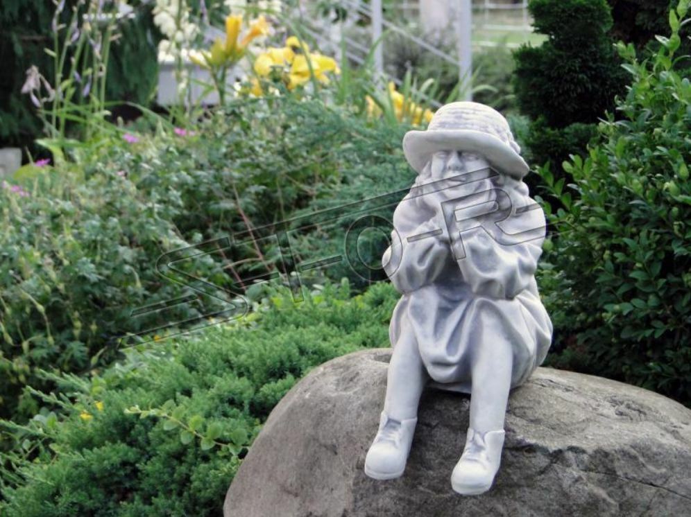 Junge Sitzende Figur Statue Figuren Skulptur Statuen Garten Dekoration Sofort