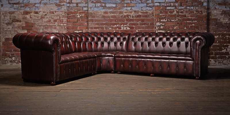 Chesterfield Ecksofa Couch Polster Sitz Garnitur Sofa Leder Textil Kunstleder