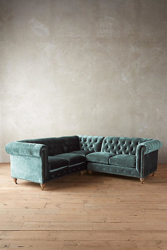 Ecksofa Chesterfield Ledersofa Sofa Couch Textil Stoff Polster Ecke Neu