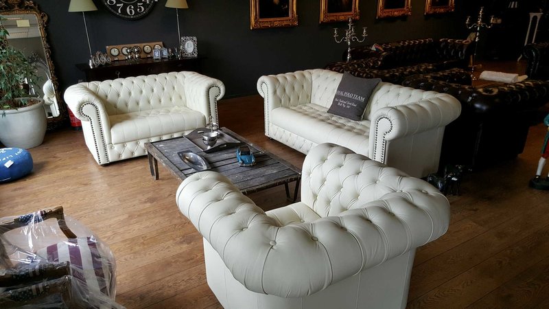 Chesterfield Sofagarnitur 3+2+1 Set Garnitur Sofa Polster Couch Echtes
