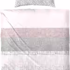 Primera Edelflanell Bettwäsche 135x200 Streifen rosa grau weiß 174104-048 EAN:4002895088954