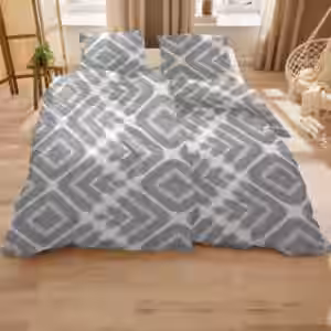 Primera Mako-Satin Bettwäsche 155x220 Rauten Ethno silber grau weiß 243225-87 EAN:4002895175364