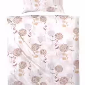 Primera Edelflanell Bettwäsche 135x200 Blumen Retro flieder silber 174143-44 EAN:4002895180832