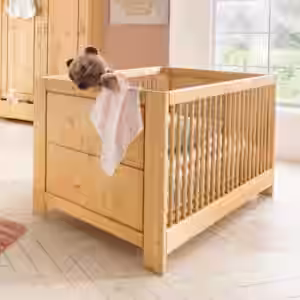 Babybett VITA 140 x 70 cm Kinderbett mit Sprossen Kiefer massiv EAN:4251707121451