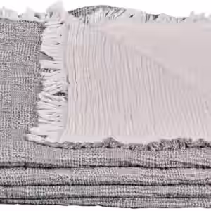 Starhome Musselin Baumwolle Kuscheldecke Wohndecke 140x200 cm Nizza grau creme EAN:4260611651534