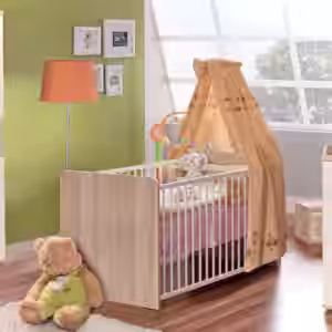 Babybett Kinderbett Winnie 70 x 140 cm 3 Schlupfsprossen Sonoma Eiche EAN:5904767879792