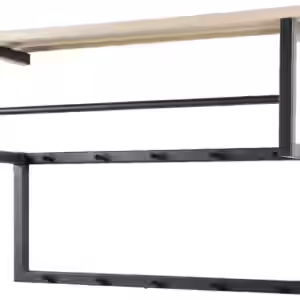 Garderobe Wandgarderobe RIZZOLI XS Schwarz mit Ablage