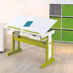 Komplettset Kinderschreibtisch PIJII Grün Weiß + Rollcontainer Simon EAN:4250983126839