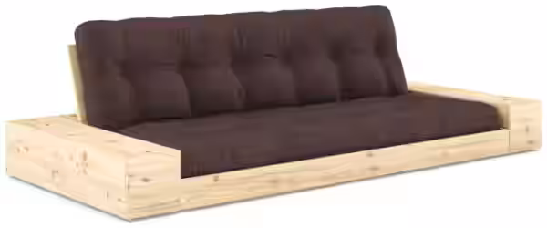 Schlafsofa Ausziehsofa BASE mit Seitenkästen Kiefer massiv lackiert