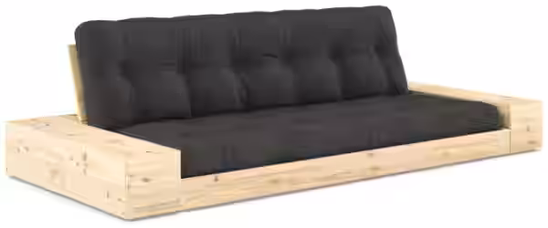 Schlafsofa Ausziehsofa BASE mit Seitenkästen Kiefer massiv lackiert