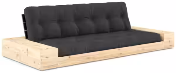 Schlafsofa Ausziehsofa BASE mit Seitenkästen Kiefer massiv lackiert