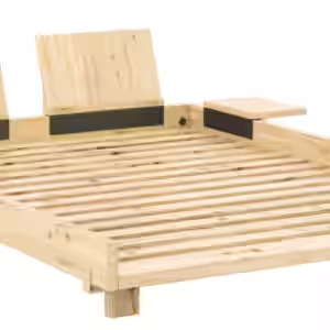 Massivholzbett SOCIAL BED 140 x 200 cm mit Rückenlehnen Kiefer natur EAN:5713655161174