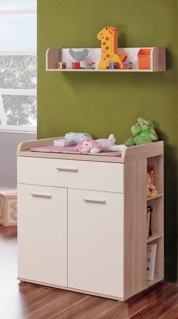 Wickelkommode Winnie komplett mit Aufsatz und Regalen EAN:4250983102659