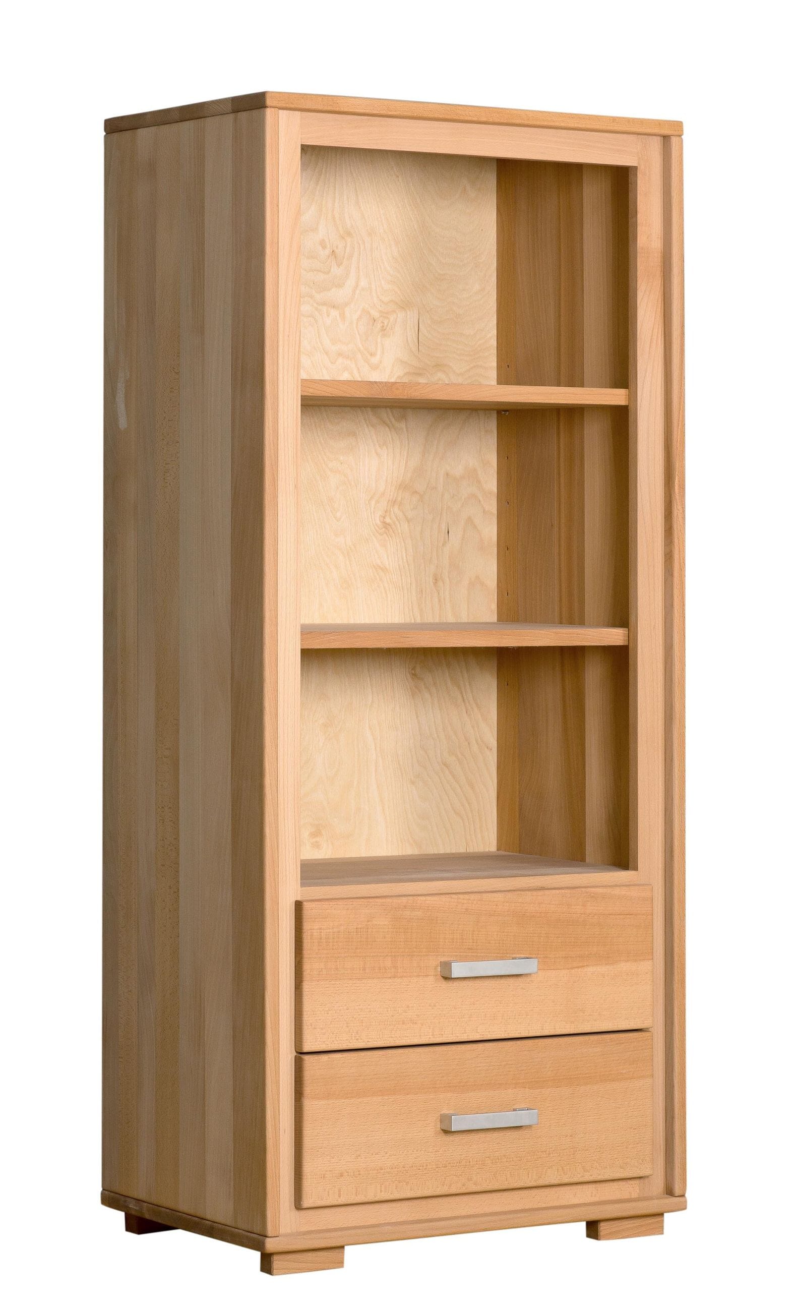 Regal Genf 139 cm 2 Schubläden - Kernbuche Massivholz geölt EAN:4250983105599