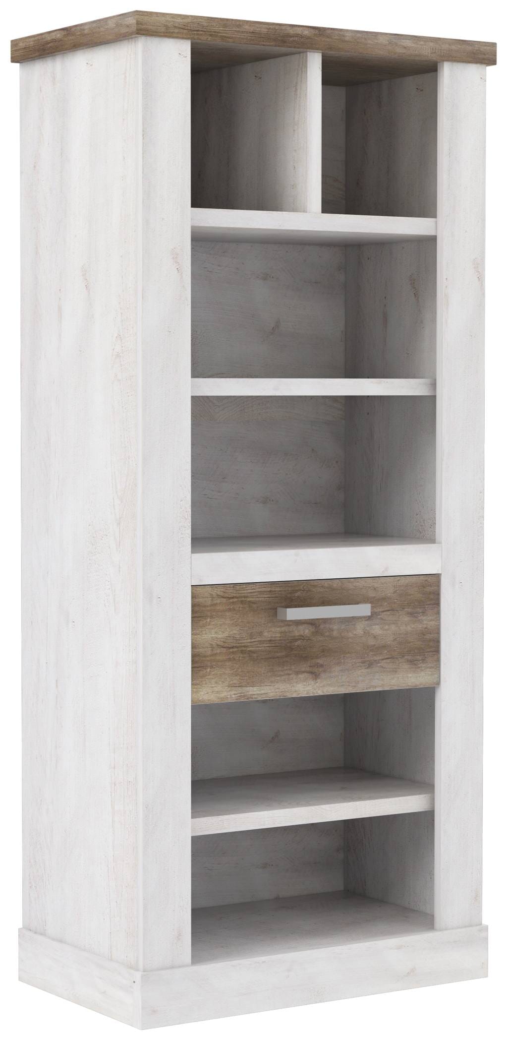 Regal DURO Bücherregal 1 Schublade - Optik: Pinie weiß antik EAN:5904767101039